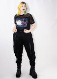Cyberpunk Glitch Crop Top - In Control Clothing