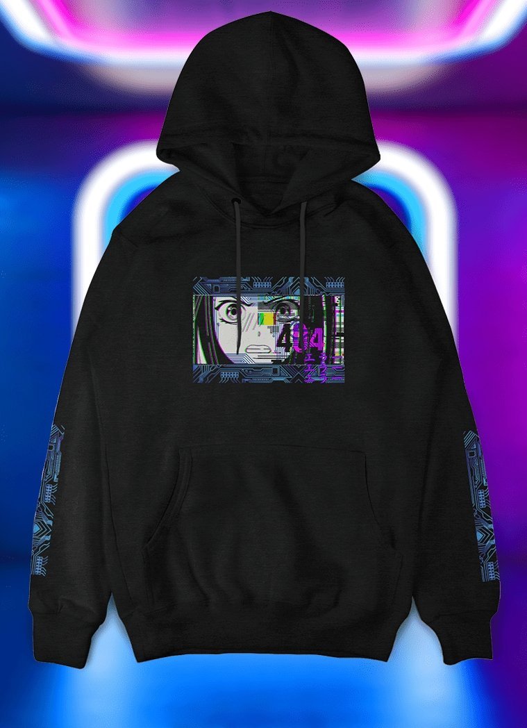 Cyberpunk Glitch Hoodie - In Control Clothing