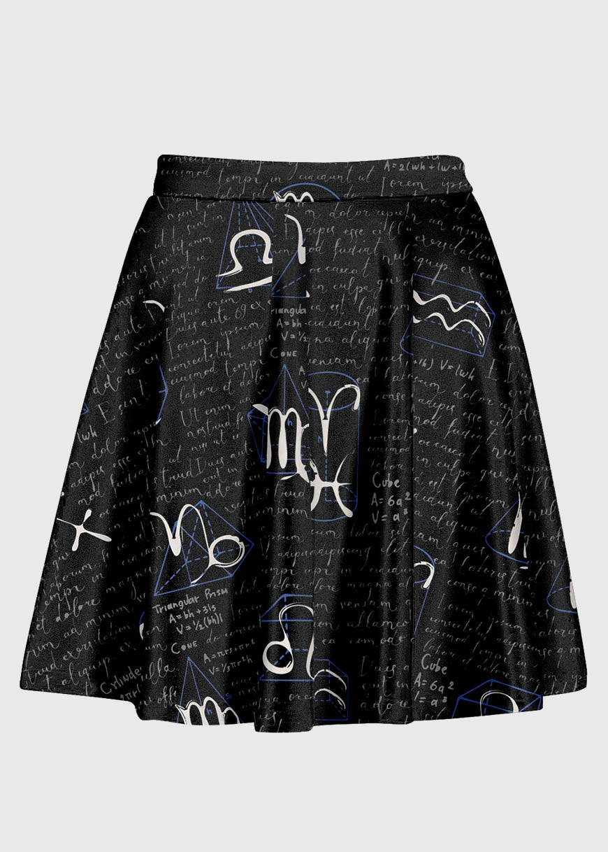 Dark Academia Zodiac Sign Skirt - In Control Clothing