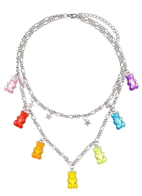 Double Layer Gummy Bear Necklace - In Control Clothing
