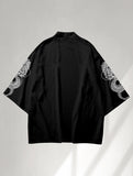 Dragon Print Causal Kimono - In Control Clothing