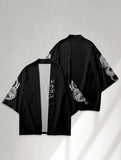 Dragon Print Causal Kimono - In Control Clothing