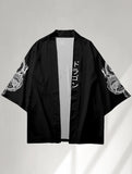 Dragon Print Causal Kimono - In Control Clothing