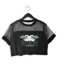 Dreamer Black Mesh Crop Top - In Control Clothing