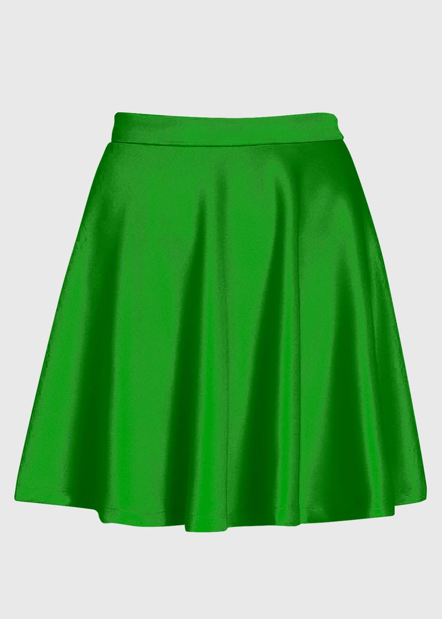 Emerald Elegance Green Skater Skirt - In Control Clothing