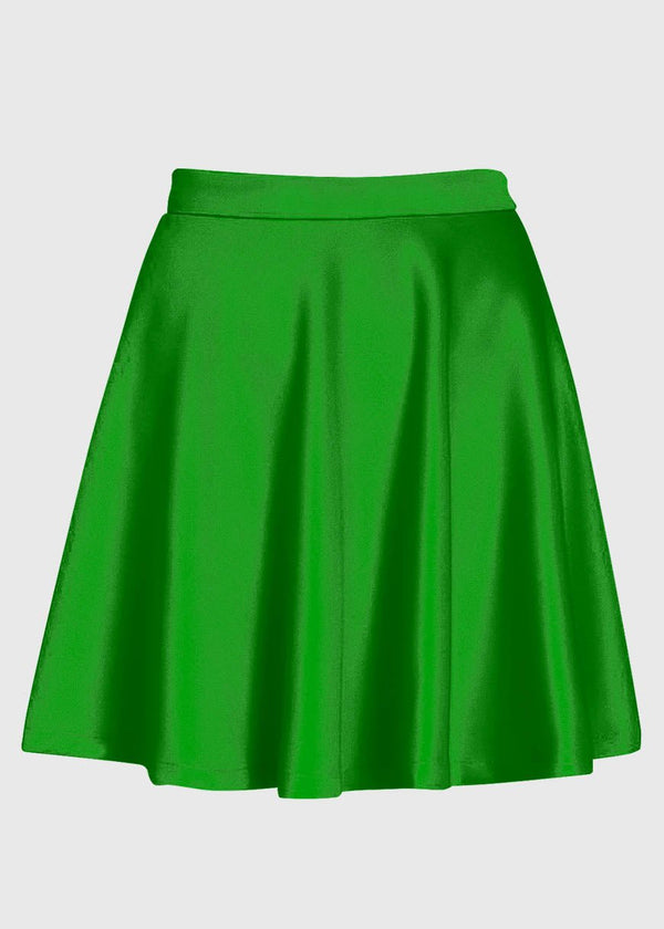 Emerald Elegance Green Skater Skirt