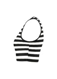 Emo Anime Two Tone Crop Top - In Control Clothing