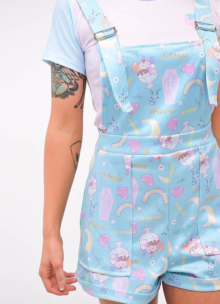 Fairy Kei Pattern Overalls - In Control Clothing