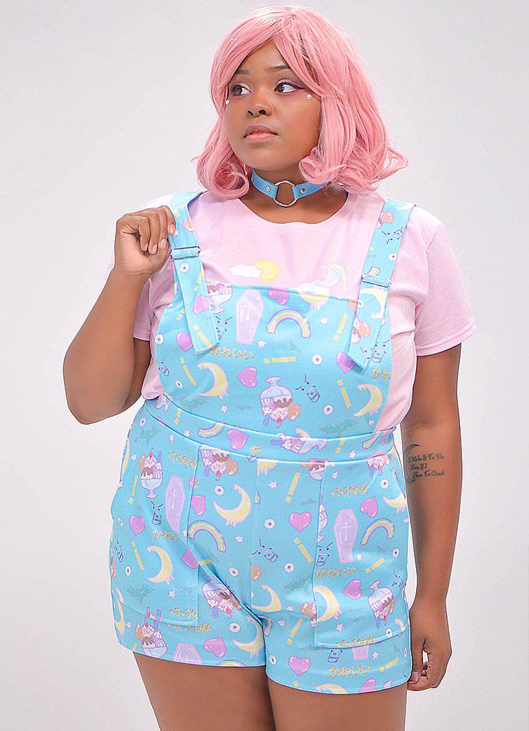 Fairy Kei Pattern Overalls - In Control Clothing
