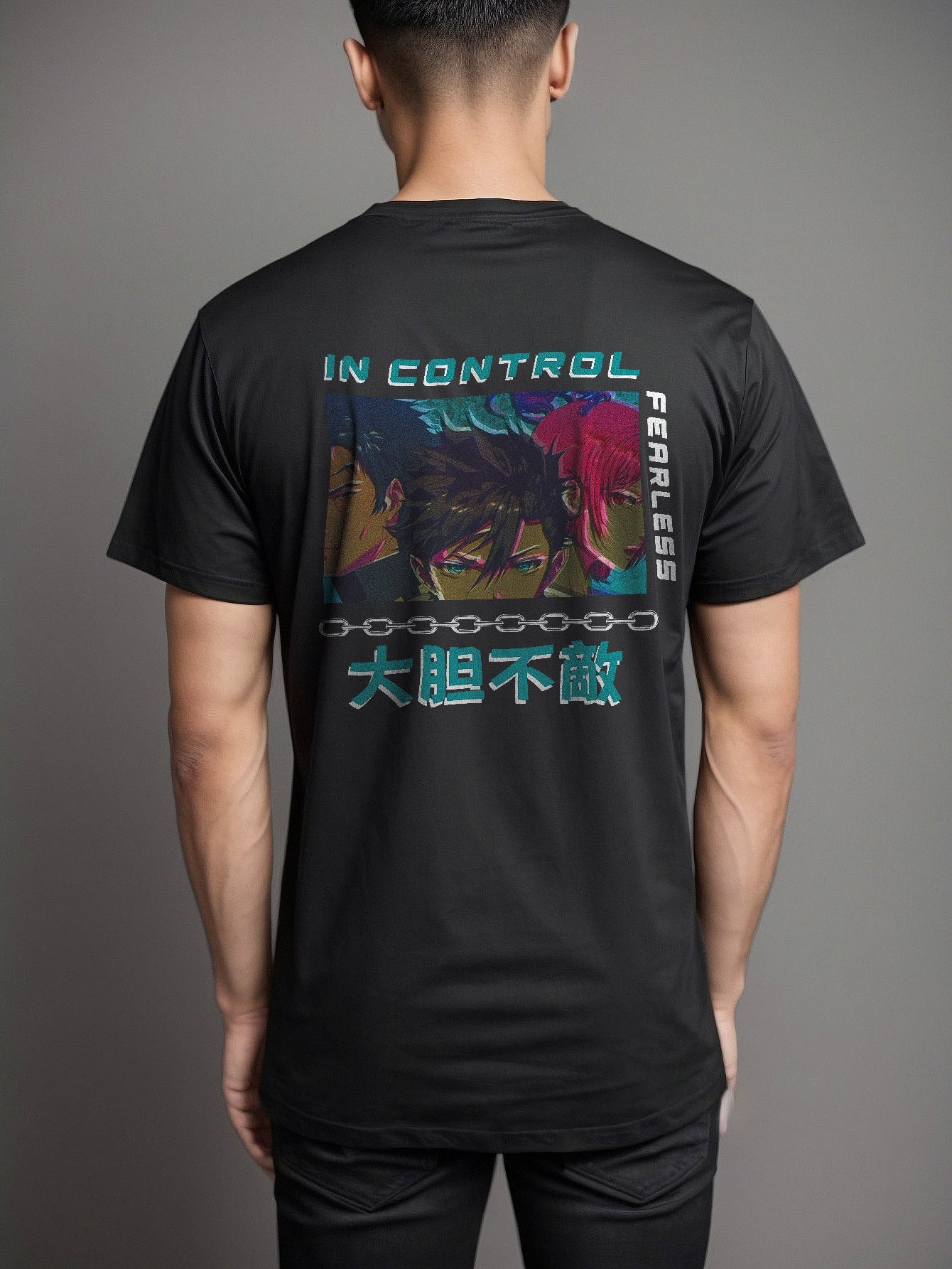 Fearless Anime Graphic Shirt - In Control Clothing