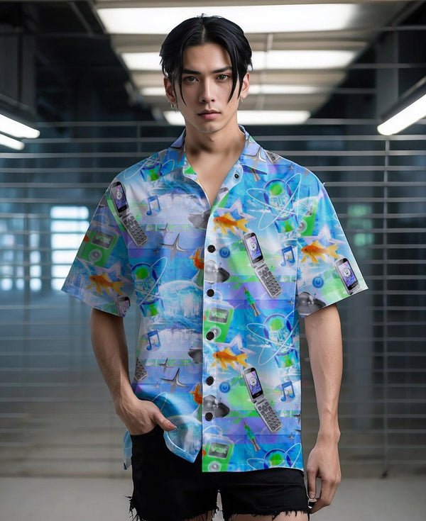 Frutiger Aero Men Y2K Hawaiian Shirt