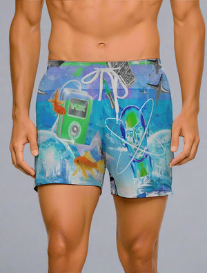 Frutiger Aero Y2K Mens Swim Trunks