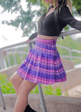 Galaxy Grid Pleated Skirt - In Control Clothing