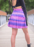 Galaxy Grid Pleated Skirt - In Control Clothing