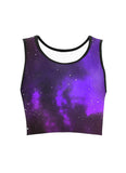Galaxy Print Crop Top - In Control Clothing