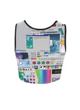 Glitchcore Computer Screen Crop Top - In Control Clothing