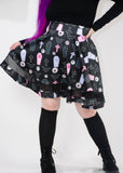 Goth Candy Black Mesh Skirt - In Control Clothing