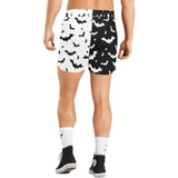 Goth Men's Bat Contrast 5 Inch Shorts - In Control Clothing