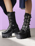 Gothic Punk Platform Boots - In Control Clothing
