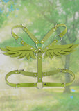 Green Fairycore Forrest Wings Body Harness - In Control Clothing