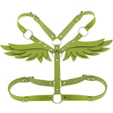 Green Fairycore Forrest Wings Body Harness - In Control Clothing