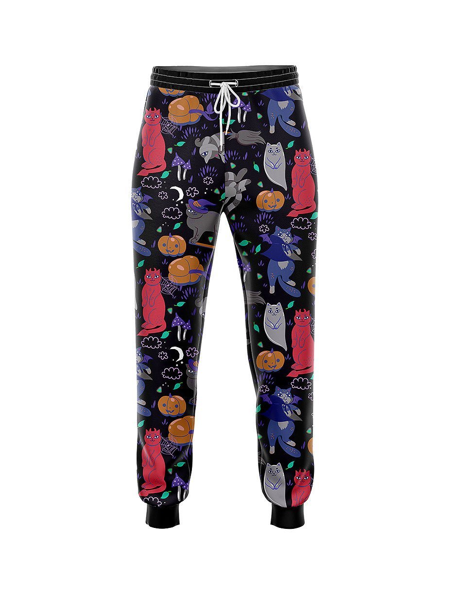 Halloween Cats Pattern Joggers - In Control Clothing