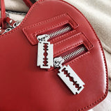 Heart Blade Zipper Chain Crossbody Bag - In Control Clothing