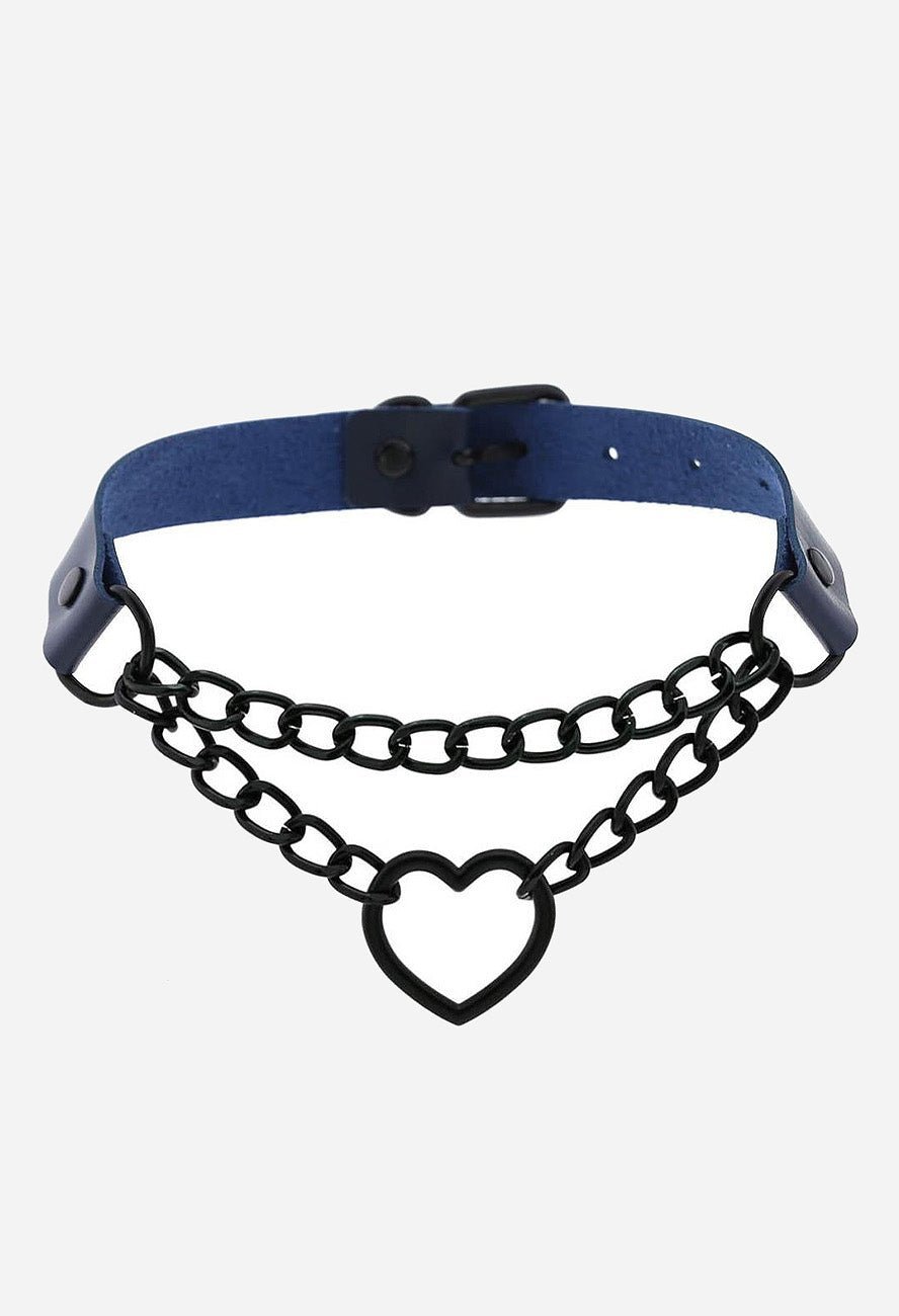 Heart Chain Choker Necklace - In Control Clothing