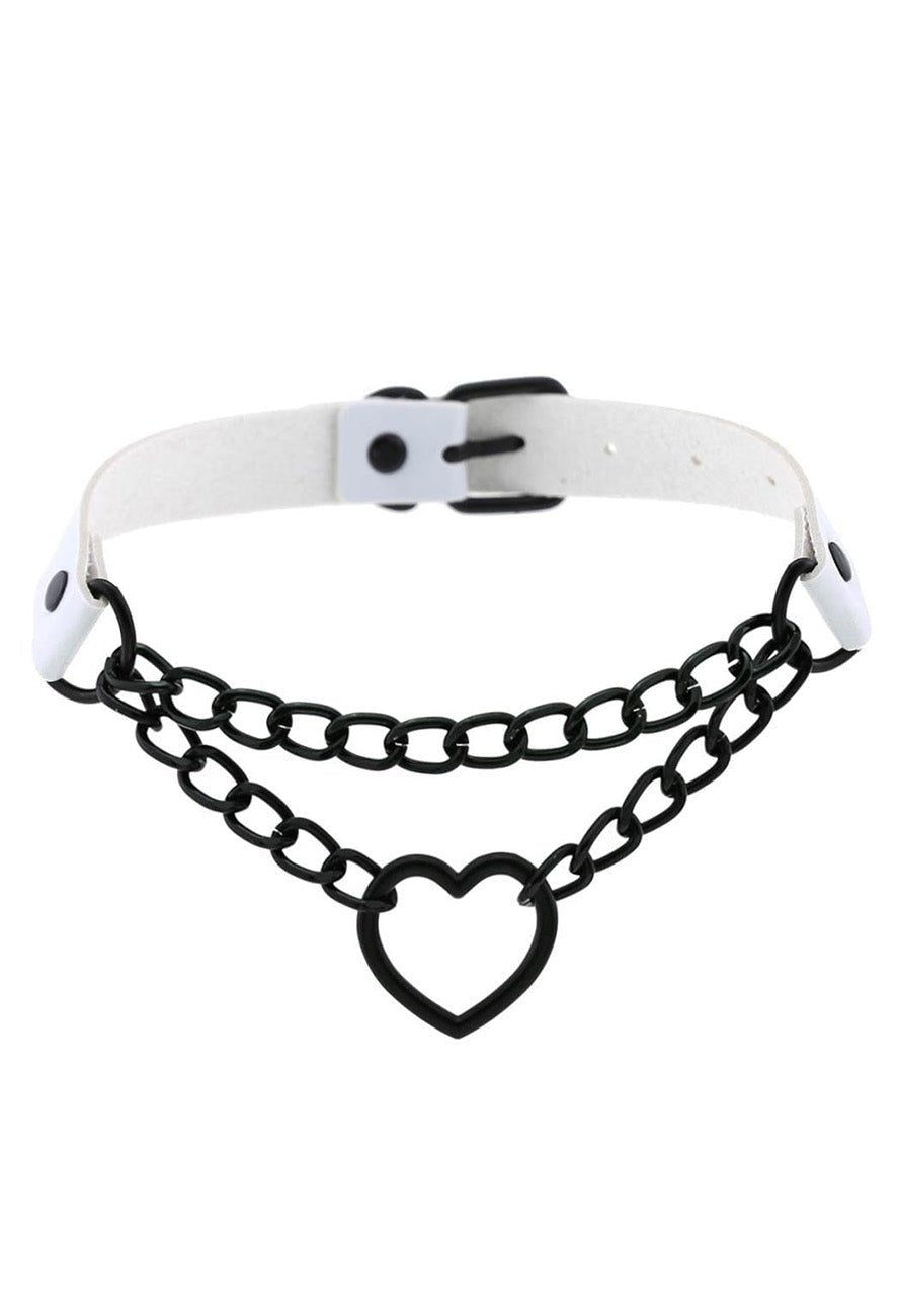 Heart Chain Choker Necklace - In Control Clothing