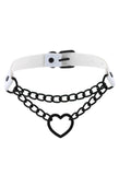 Heart Chain Choker Necklace - In Control Clothing