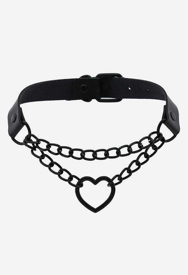 Heart Chain Choker Necklace