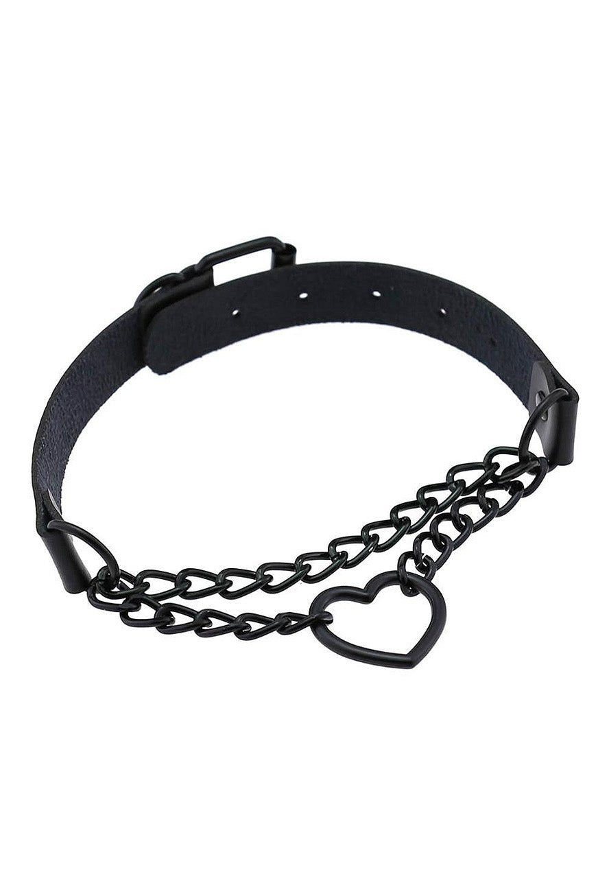 Heart Chain Choker Necklace - In Control Clothing