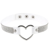 Heart Rhinestone Choker Necklace - In Control Clothing