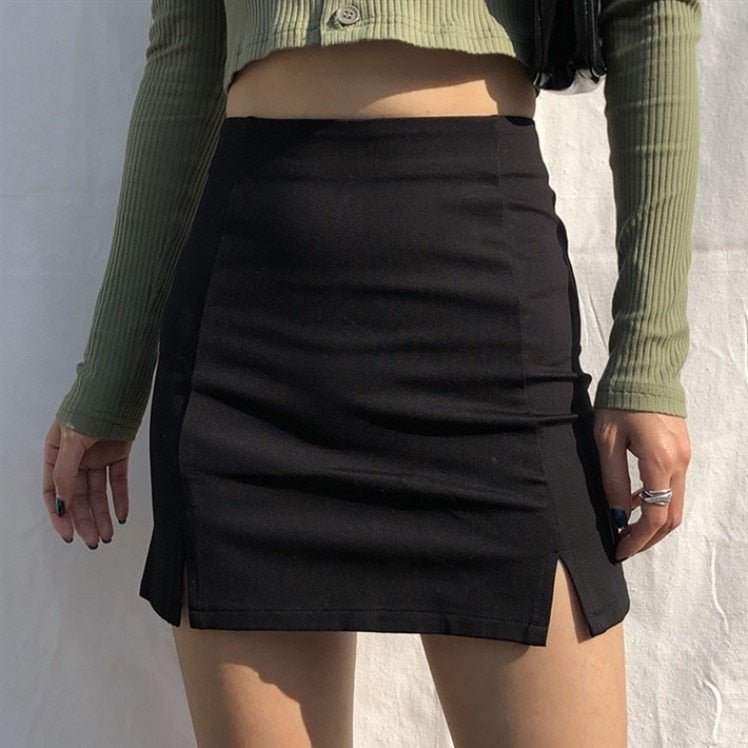 High Waist Elegant Slim Mini Skirt - In Control Clothing
