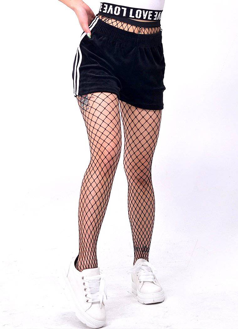High Waisted Fishnet Tights - In Control Clothing