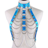 Holographic Body Chain Harness Rave Tops - In Control Clothing