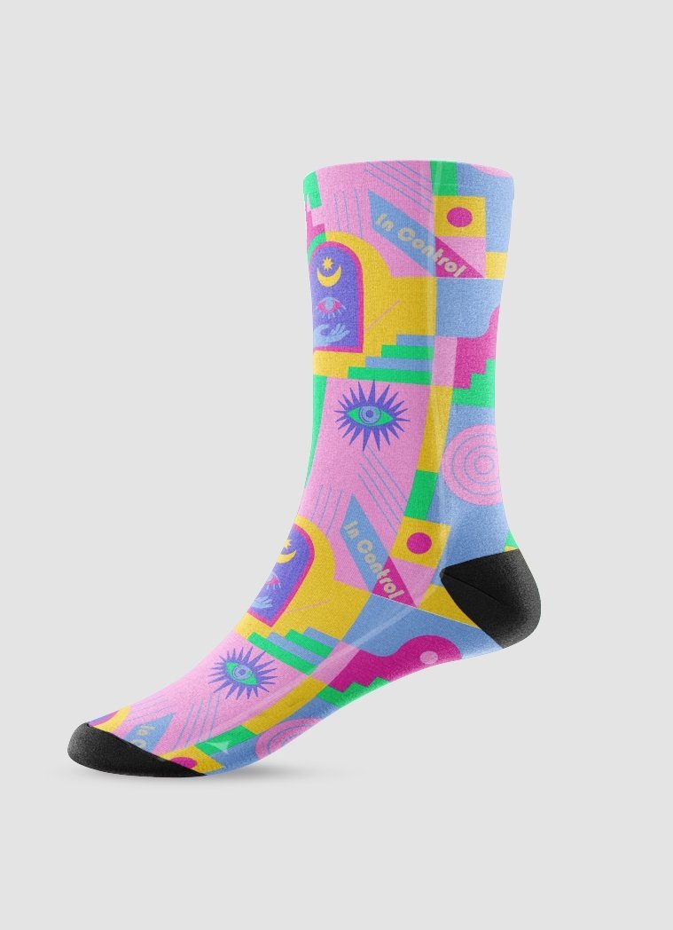 Iméra Abstract Town Crew Socks - In Control Clothing