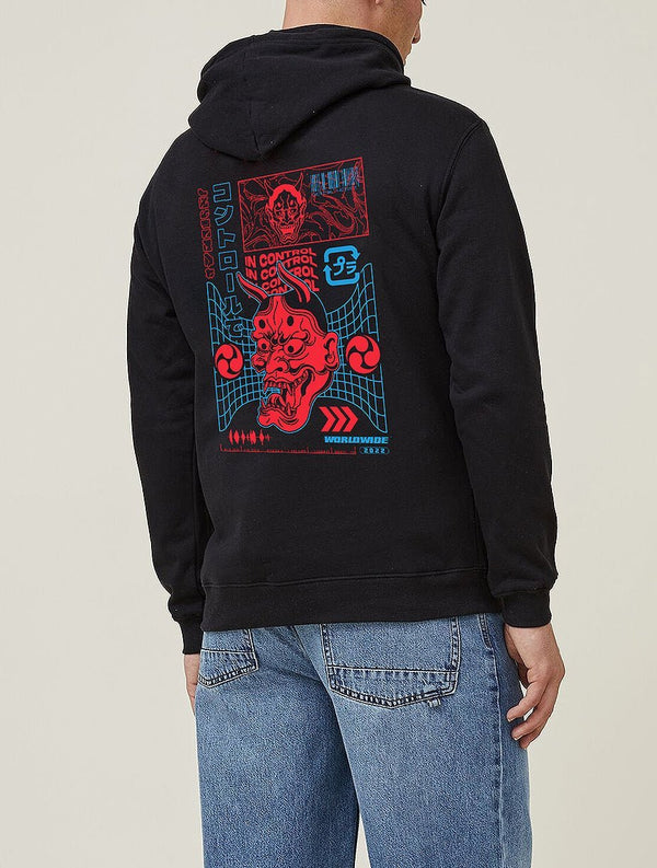 In Control Hannya Mask Black Hoodie