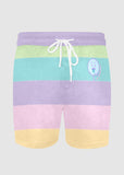 In Control Pastel Stripe Mens Mid Length Swim Trunks - In Control Clothing