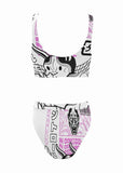 Japanese Hannya Mask Pattern Swimsuit - In Control Clothing