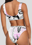 Japanese Hannya Mask Pattern Swimsuit - In Control Clothing