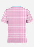 Kawaii Anime Grid Print T-Shirt - In Control Clothing