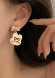 Kawaii Bow Bunny Cartoon Earrings - In Control Clothing