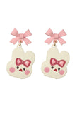 Kawaii Bow Bunny Cartoon Earrings - In Control Clothing