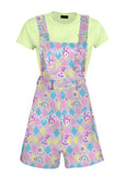 Kawaii Clowncore Pattern Overalls - In Control Clothing