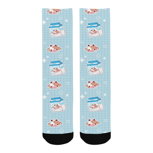Kawaii Cow Milk Crew Socks