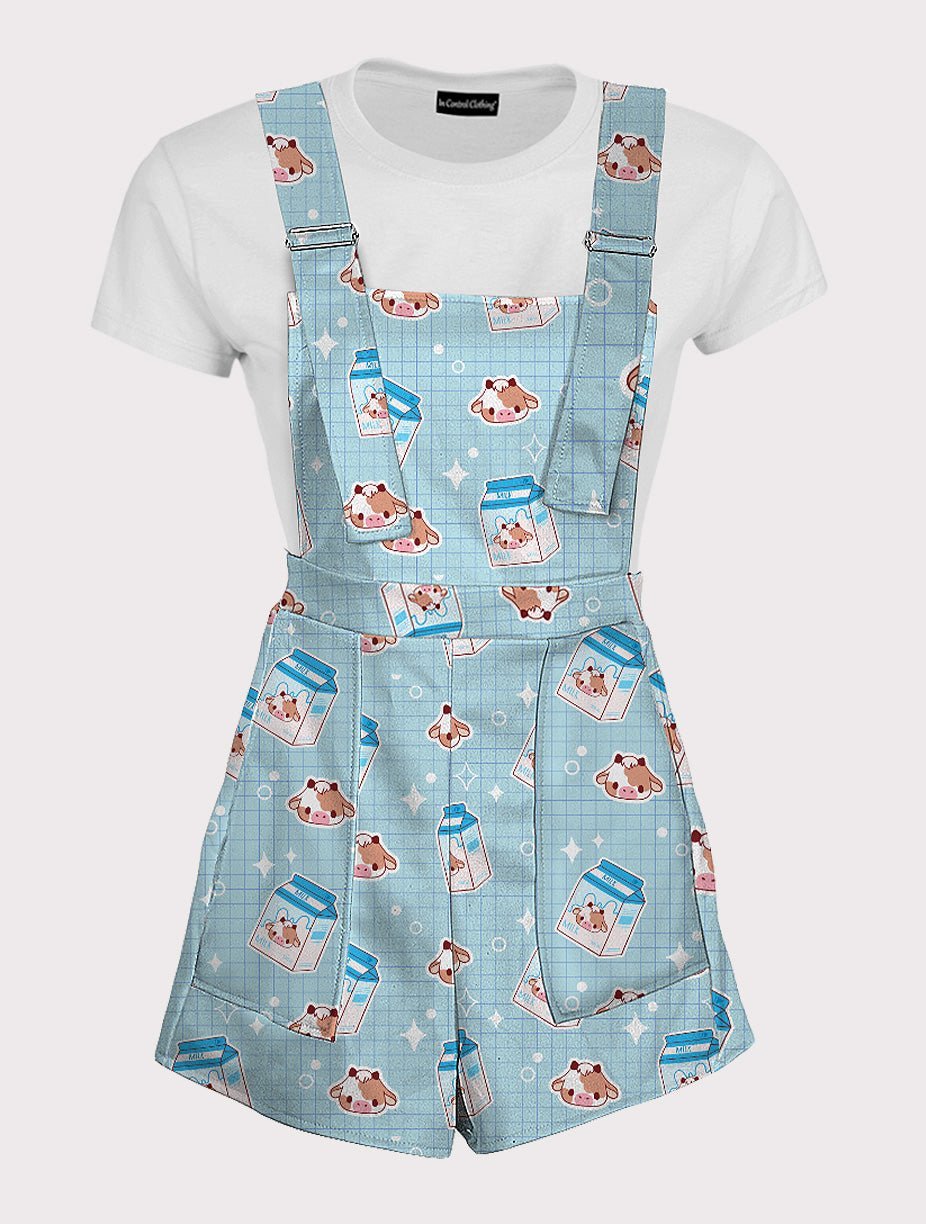 Kawaii Cow Print Overalls - In Control Clothing
