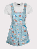 Kawaii Cow Print Overalls - In Control Clothing