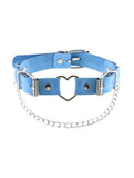Kawaii Doll Heart Strap Chain Detail Choker Necklace - In Control Clothing