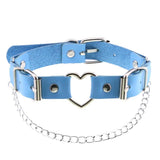 Kawaii Doll Heart Strap Chain Detail Choker Necklace - In Control Clothing